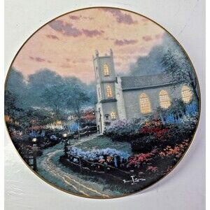 Thomas Kinkade “Blossom Hill Church” Collectors Plate Limited Edition Thomashire